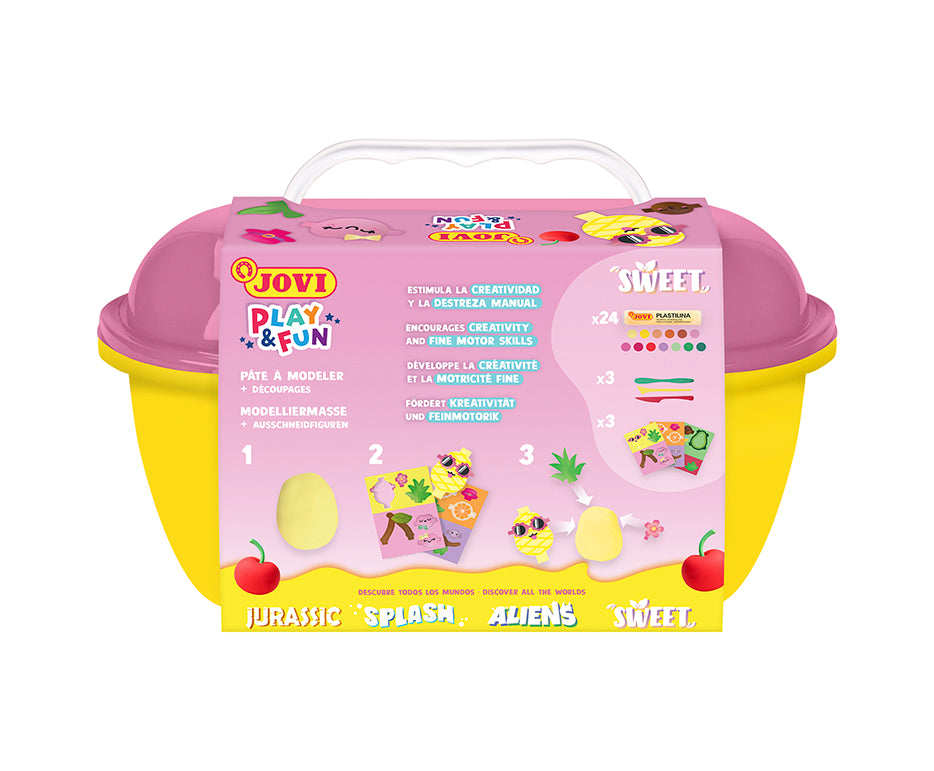 JOVI Play&Fun naravni plastelin v kovčku Sweet – 50 kos