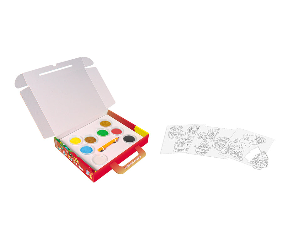 JOVI Play&Fun ustvarjalni set za slikanje s peskom Christmas Ornaments - 12 kos