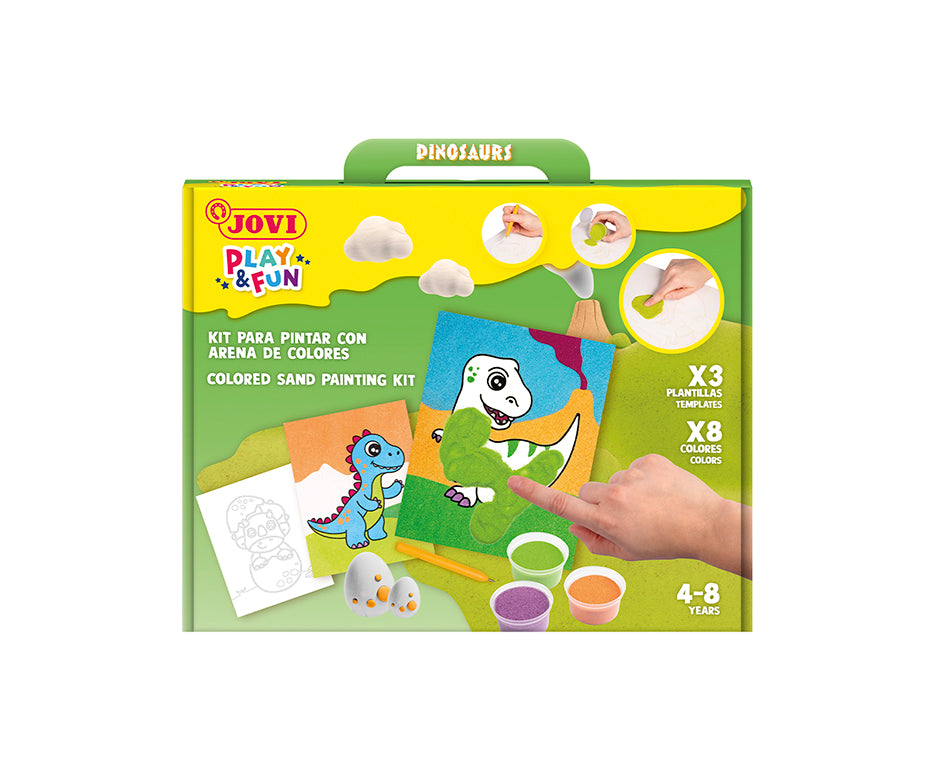 JOVI Play&Fun set za slikanje s peskom 12 kosov Dinosaurs