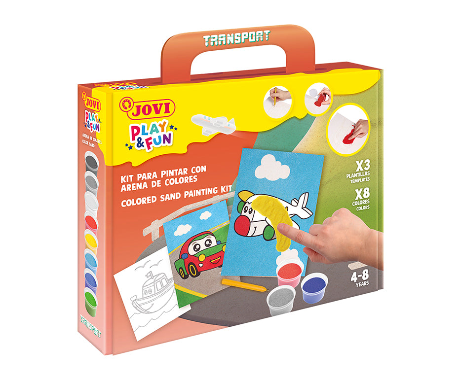 JOVI Play&Fun set za slikanje s peskom Transport 12 kosov