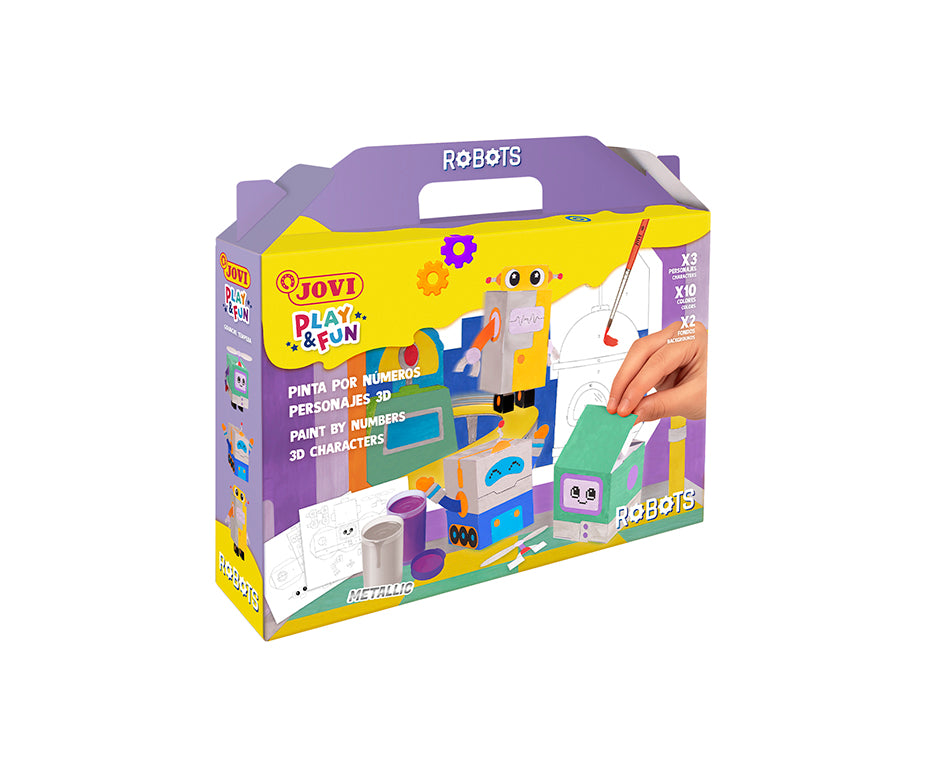 JOVI Play & Fun slikarski set z gvaš temperami, 17 kosov – Roboti