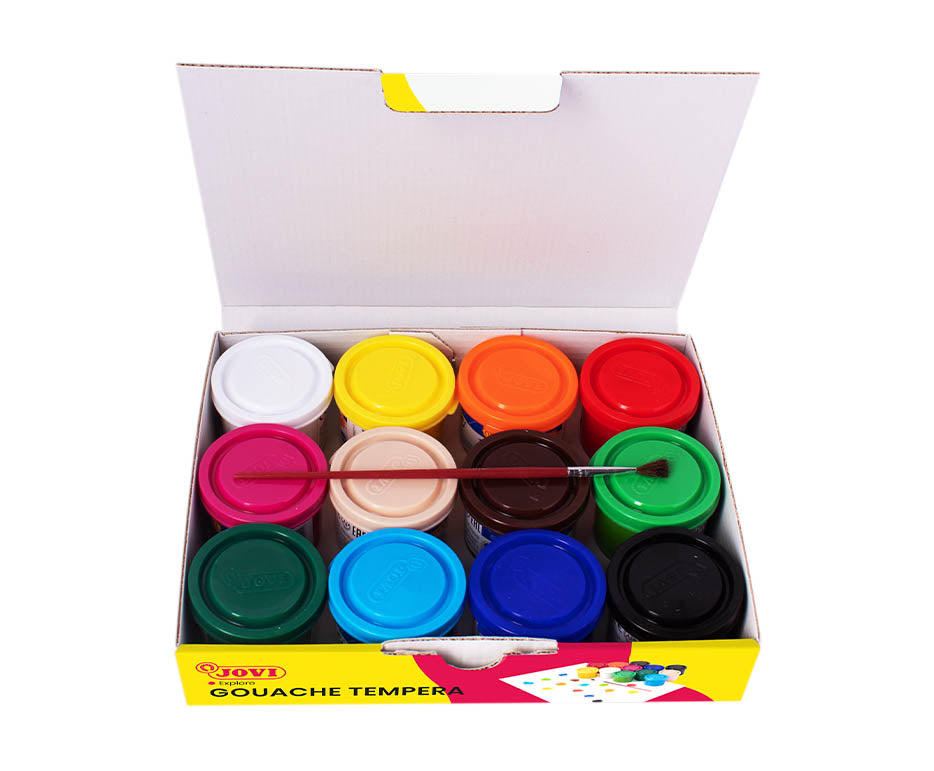 Jovi Premium tempera barve 12 x 35 ml s čopičem