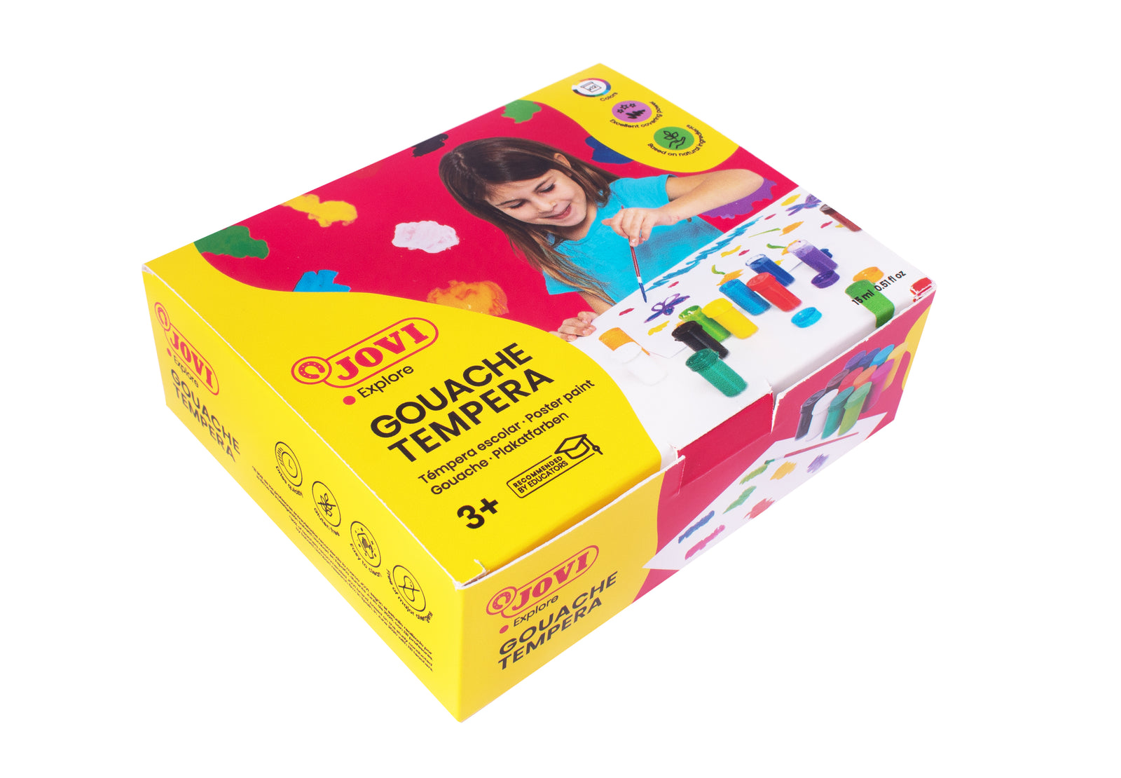 JOVI Premium tempera barve 12 x 15 ml s čopičem