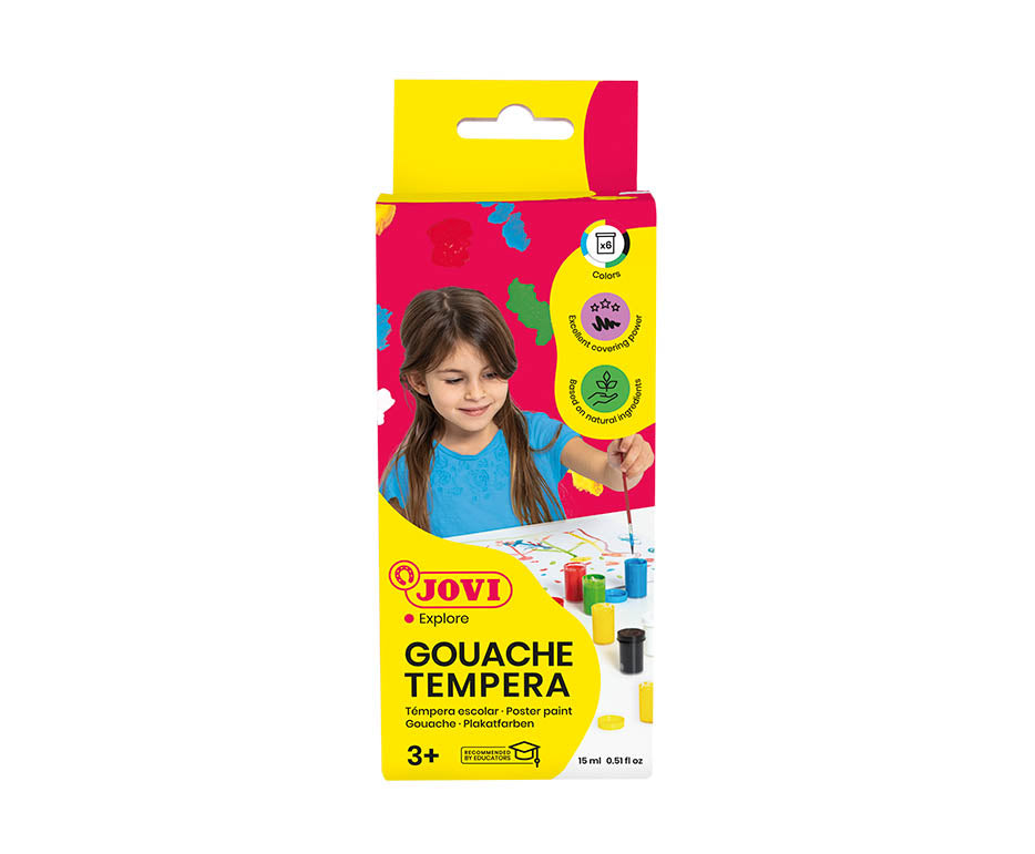 Temper barve JOVI Premium 6 x 15 ml s čopičem