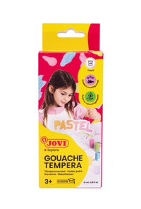 Pastelne tempera barve JOVI Premium 6 x 15 ml s čopičem