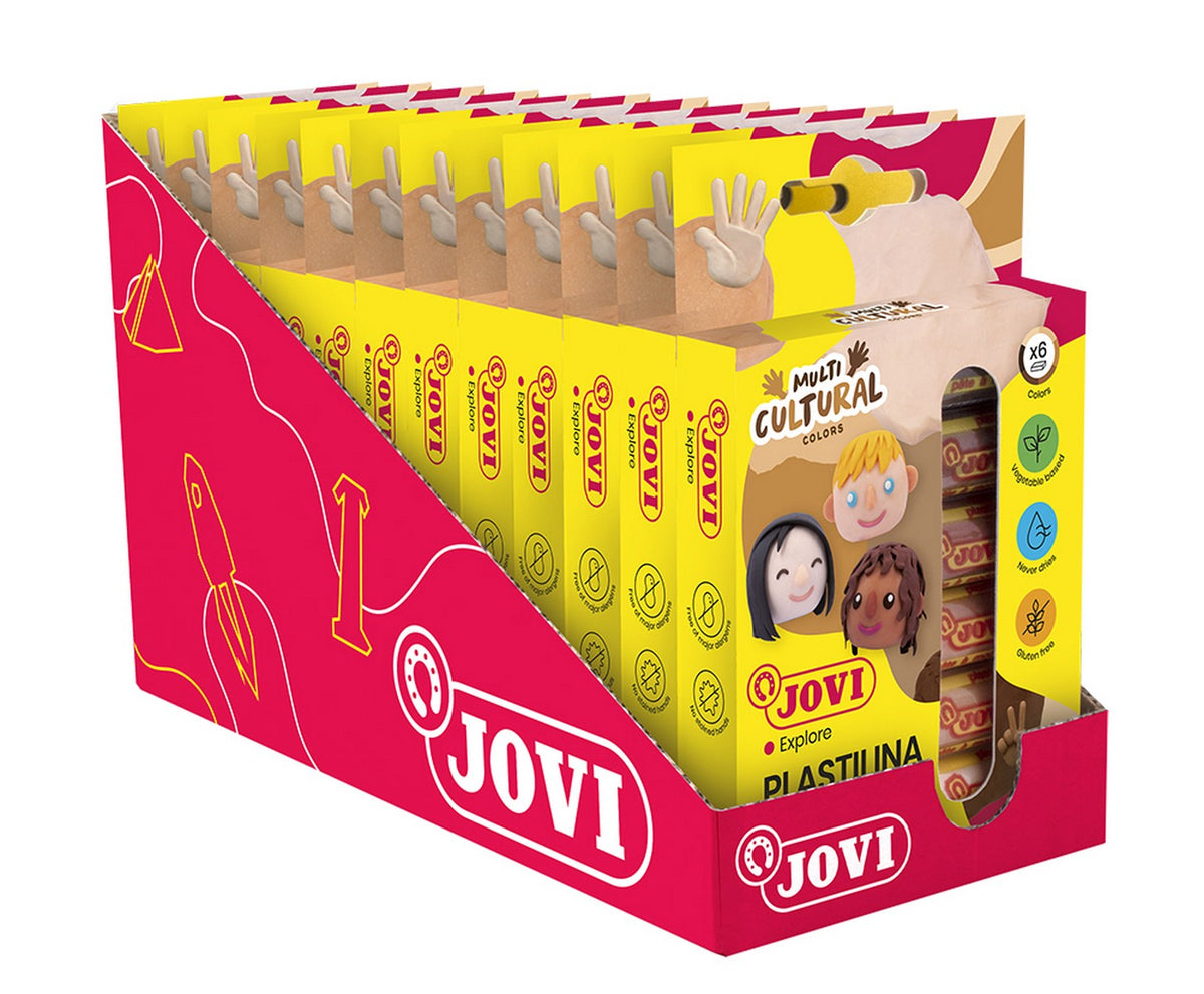 JOVI naravni plastelin kožni odtenki 6 x 15 g
