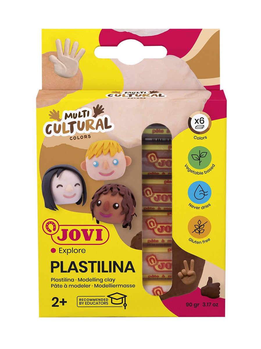 JOVI naravni plastelin kožni odtenki 6 x 15 g