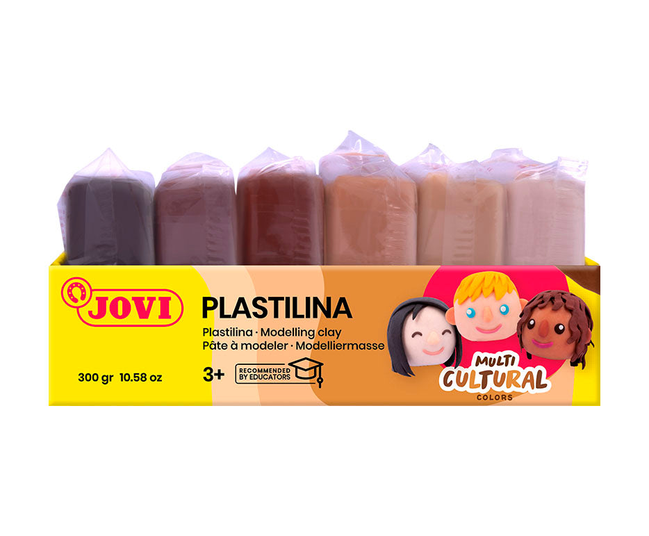 JOVI naravni plastelin kožni odtenki 6 x 50 g