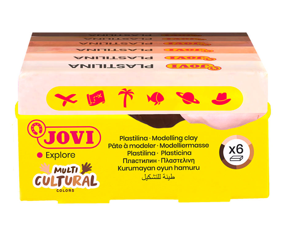 JOVI naravni plastelin kožni odtenki 6 x 50 g