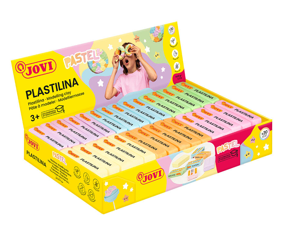 JOVI naravni plastelin pastelne barve 30 x 50 g