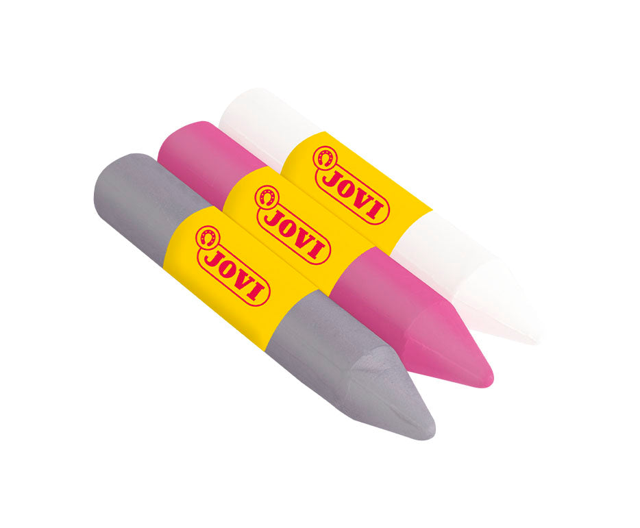 JOVI set barv za obraz v stiku 3 x 5,6 g - roza, srebrna in bela