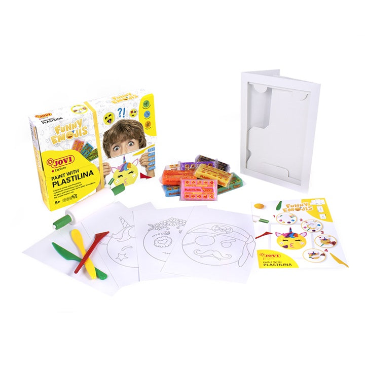 JOVI set Funny Emojis - slikanje s plastelinom – pogled 2