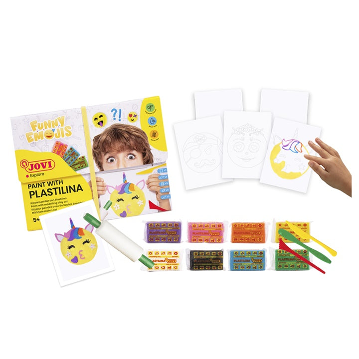 JOVI set Funny Emojis - slikanje s plastelinom – pogled 5