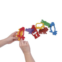 JOVI Set luknjarjev Jungle Animals 6 kosov – pogled 3