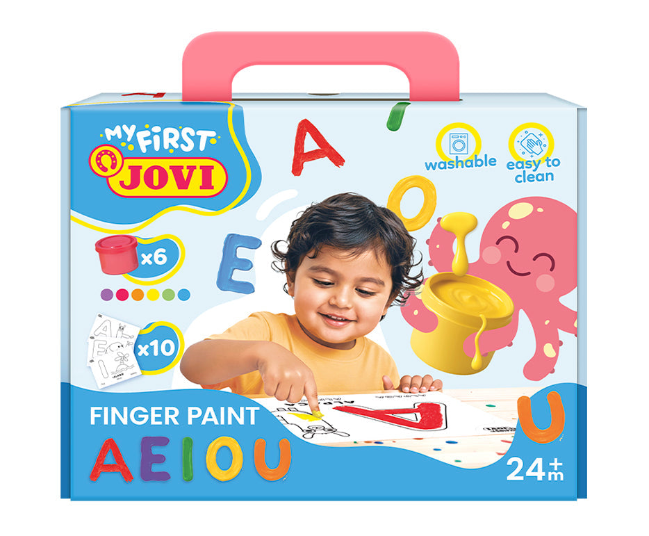 Jovi set prstnih barv My First prvi samoglasniki 11 kos