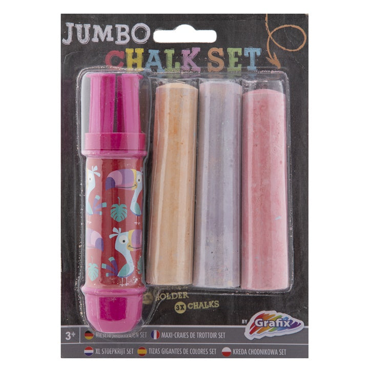 Jumbo kreda za pločnik z držalom 3 kosi | Različni odtenki – pogled 4