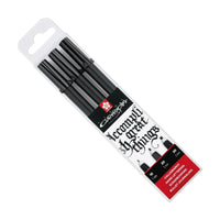 Kaligrafski set SAKURA Pigma 3 kos črna