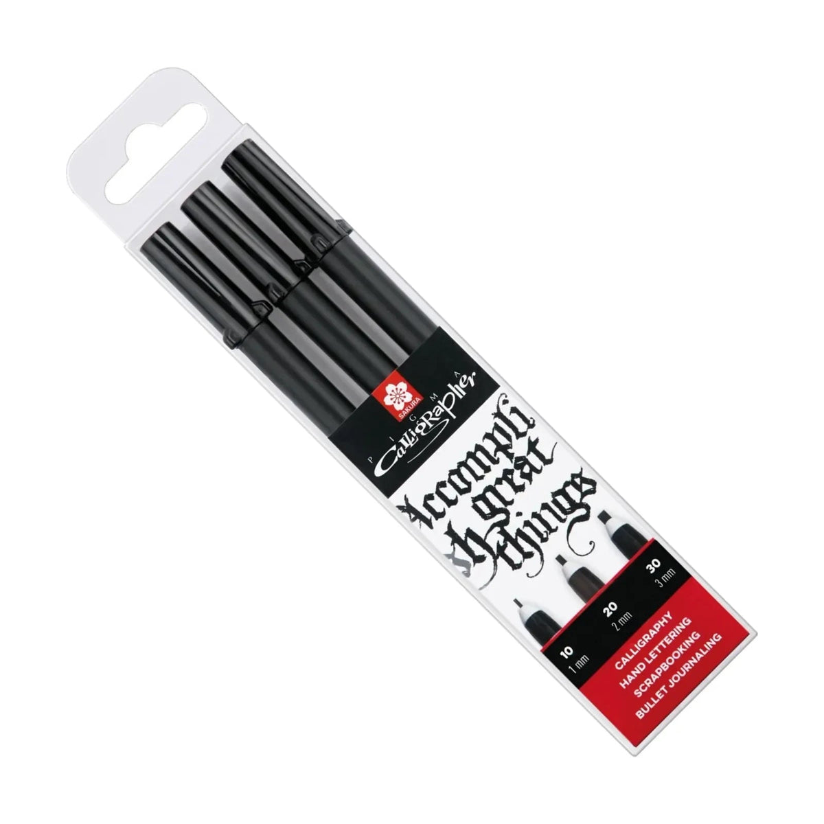 Kaligrafski set SAKURA Pigma 3 kos črna