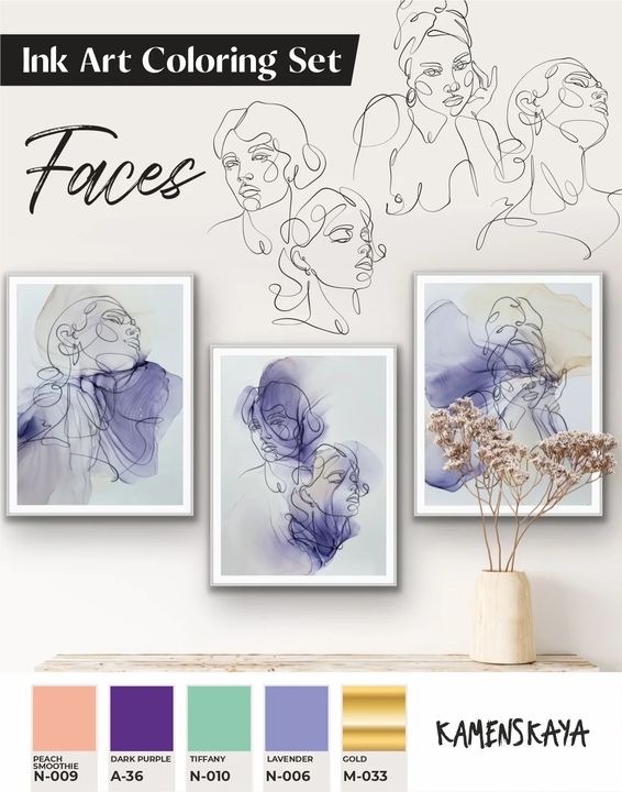 Kamenskaya 'Faces' - komplet črnila – pogled 2