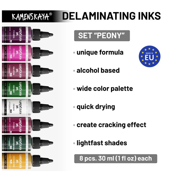 KAMENSKAYA 'Peony' Set črnil za razslojitev – pogled 2