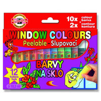 KOH-I-NOOR 12x10 ml Set barv za steklo, ki jih je mogoče lupiti