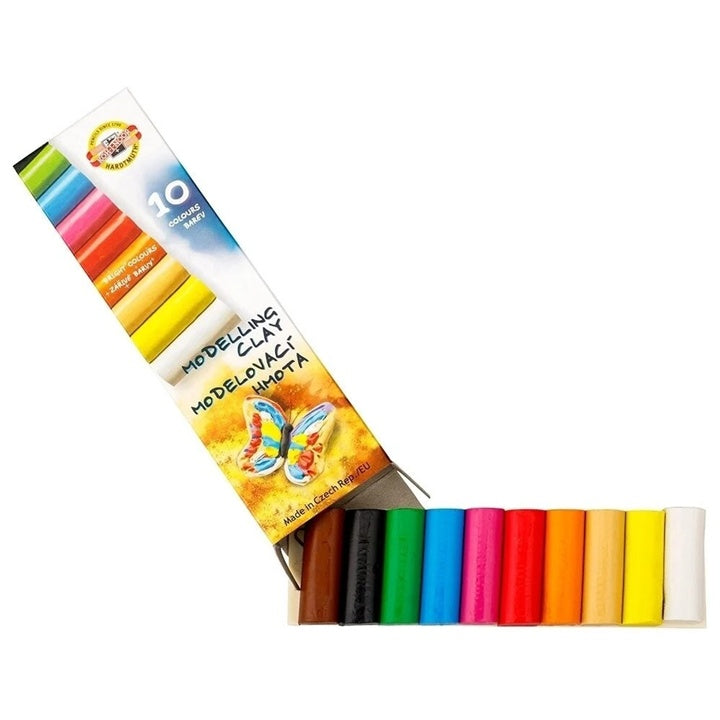 KOH-I-NOOR glina za modeliranje - komplet 10 barv, 200g