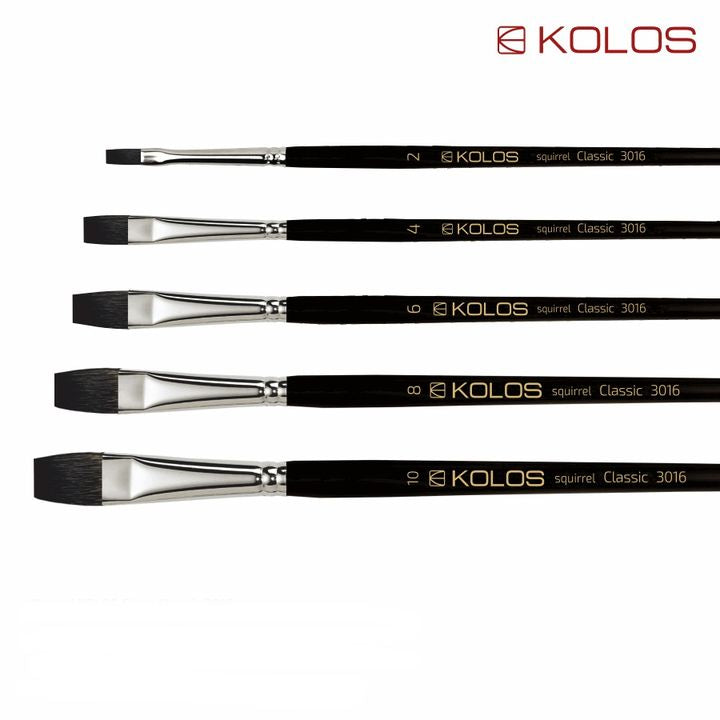 Kolos Classic 3016 ploščata krtača za lase iz veveričjega lesa | Različne velikosti