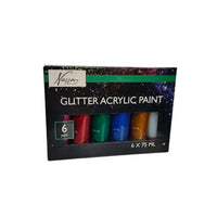 Komplet akrilnih barv Nassau 6x75ml GLITTER — slika 1