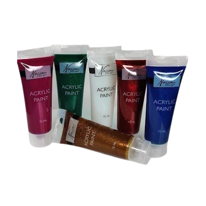 Komplet akrilnih barv Nassau 6x75ml GLITTER — slika 2