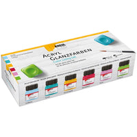 Komplet akrilnih barv za sijaj KREUL 6 x 20 ml + čopič