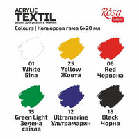 Komplet akrilnih barv za tekstil CAT | ROSA TALENT | različni kompleti – pogled 4