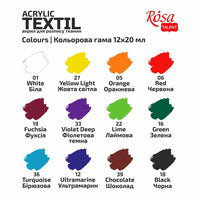 Komplet akrilnih barv za tekstil STYLE, ROSA TALENT | različni kompleti – pogled 3
