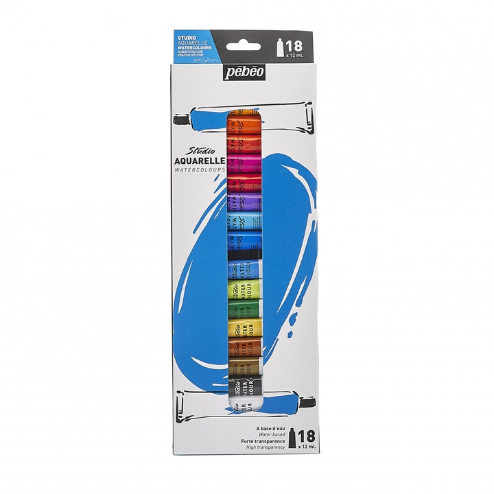 Komplet akvarelnih barv Pebeo Studio 18 x 12 ml