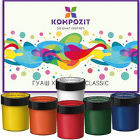 Komplet barv za gvaš klasične barve Kompozit