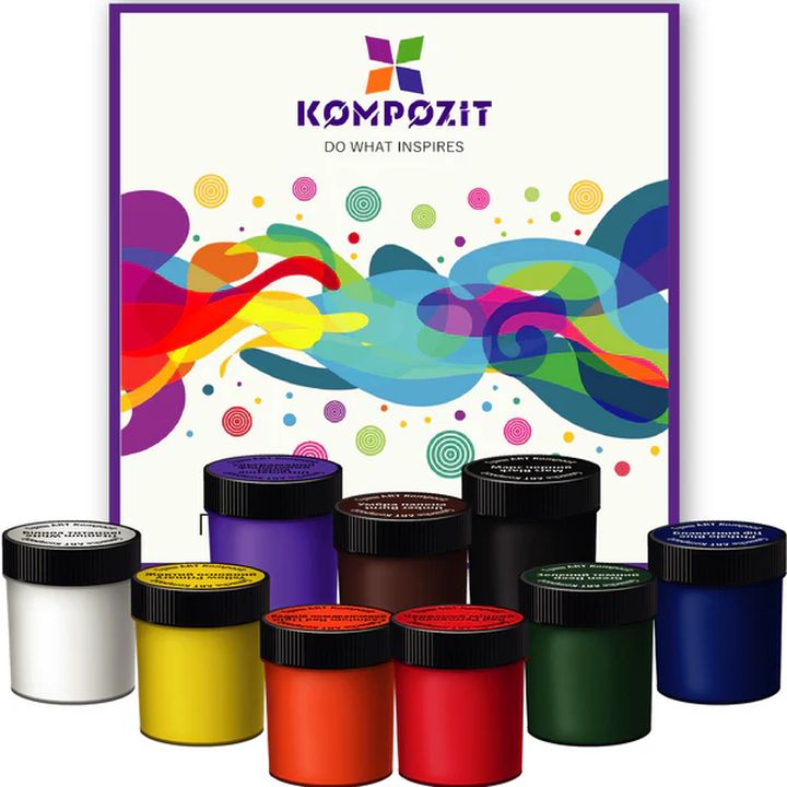 Komplet barv za gvaš klasične barve Kompozit
