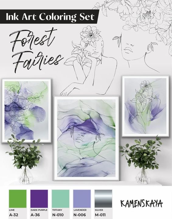 Komplet črnil KAMENSKAYA 'FOREST FAIRIES' – pogled 3