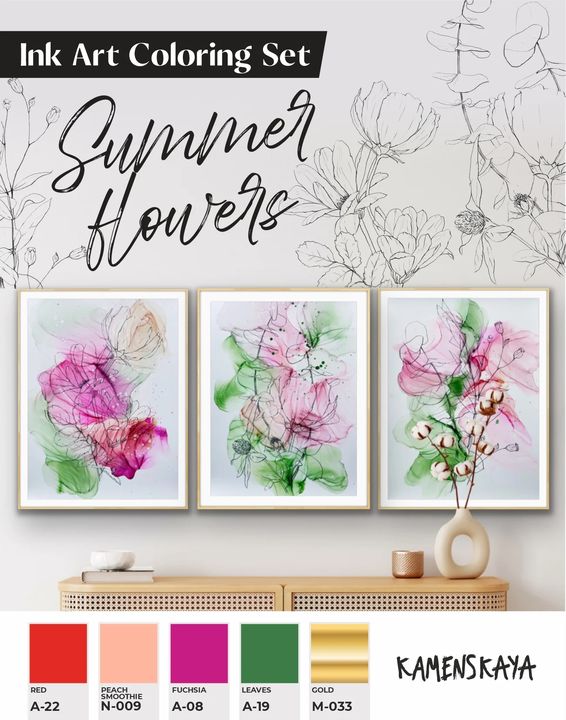 Komplet črnil KAMENSKAYA 'SUMMER FLOWERS' – pogled 3
