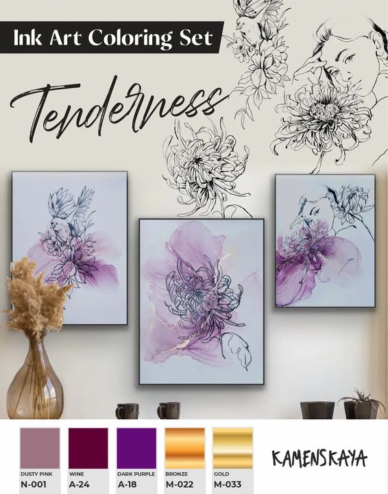 Komplet črnil KAMENSKAYA 'TENDERNESS' – pogled 3