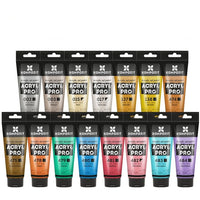Komplet kovinskih akrilnih barv ACRYL PRO Kompozit 15x75 ml