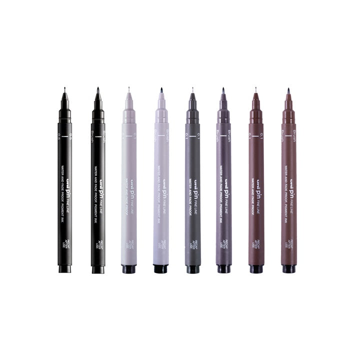 Komplet markerjev UNI PIN fineliner Creative Strokes 8 kosov – pogled 2