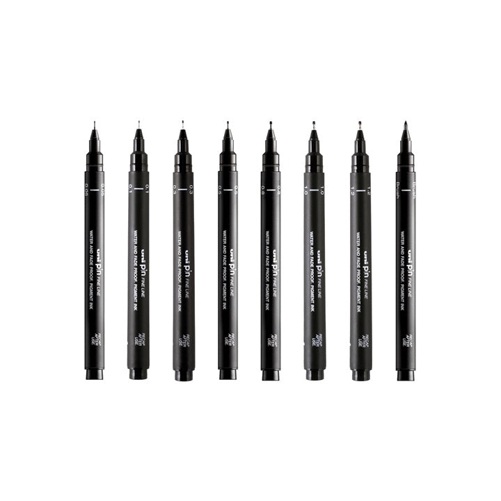 Komplet markerjev UNI PIN fineliner Draw and Sketch 8 kosov – pogled 2