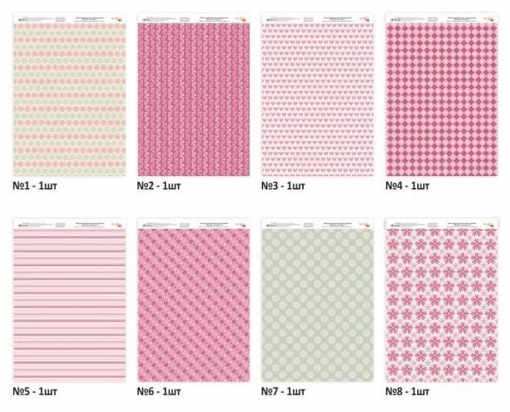 Komplet papirjev za scrapbooking Nežni trenutki 21 x 29.7 cm — slika 2