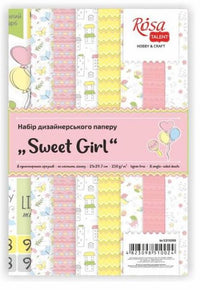 Komplet papirjev za scrapbooking Sweet Girl 21 x 29.7 cm — slika 1