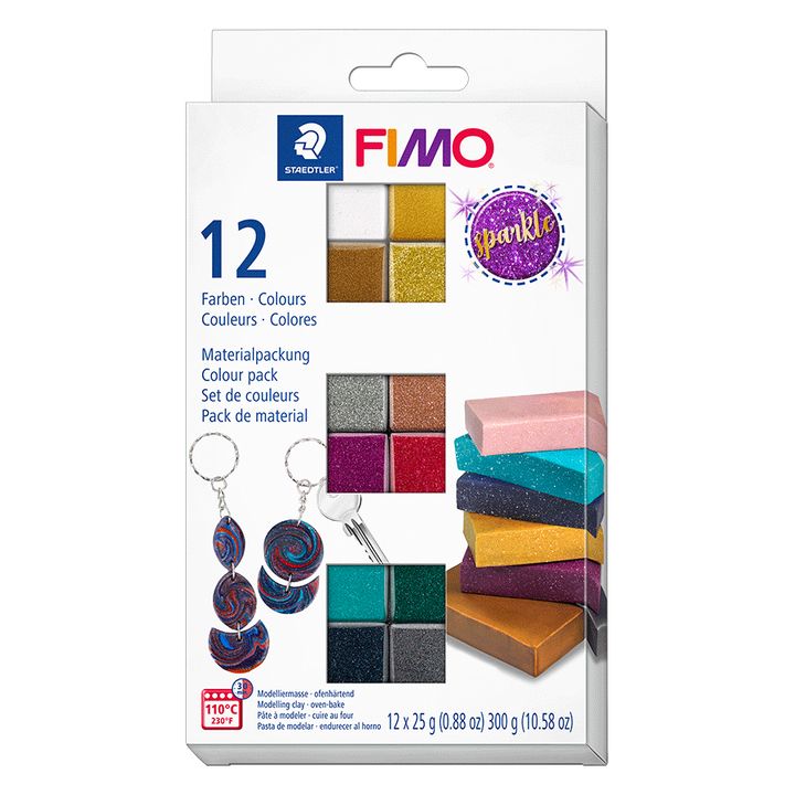 Komplet polimerne gline FIMO Effect, bleščeče barve