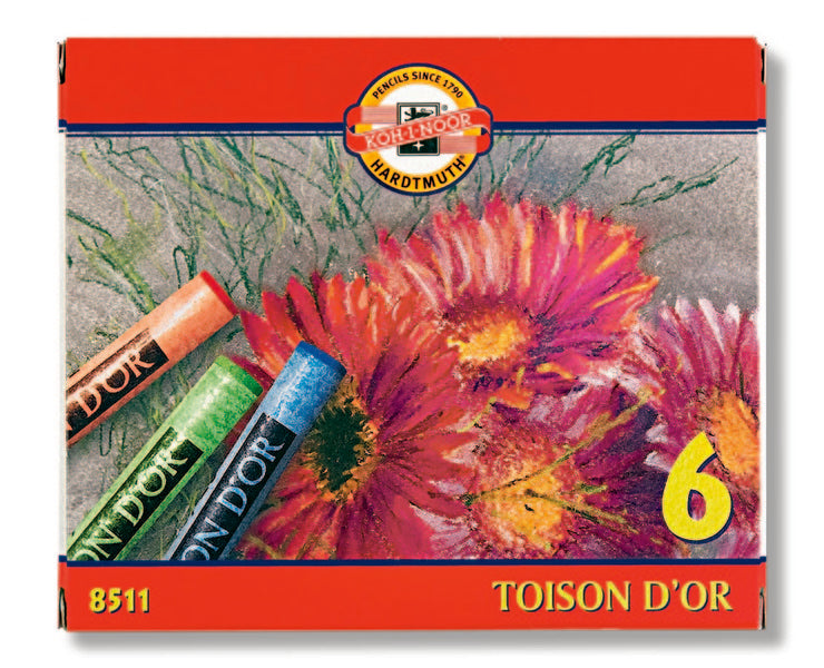 Komplet suhih pastel Toison D-OR Koh-i-noor 6-delni