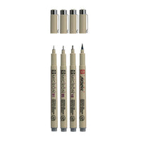 Komplet tehničnih pisal Sakura Pigma Micron 3 fineliners a brush pen – pogled 2