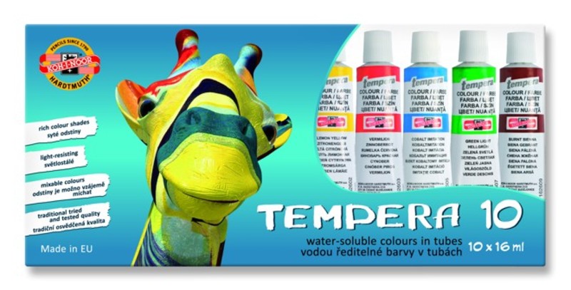 Komplet tempera barv Koh-i-noor 10-delni - 10 x 16 ml