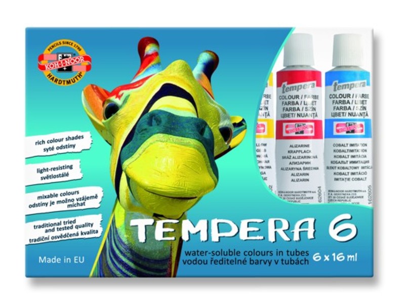 Komplet tempera barv Koh-i-noor 6-delni - 6 x 16 ml