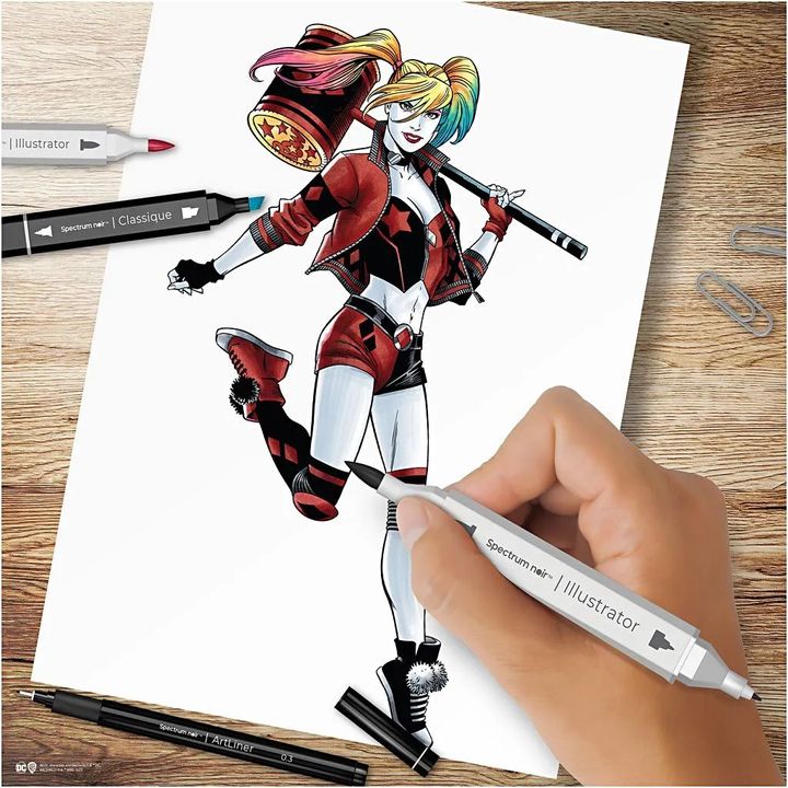 Komplet umetniških ilustracij HARLEY QUINN – pogled 3