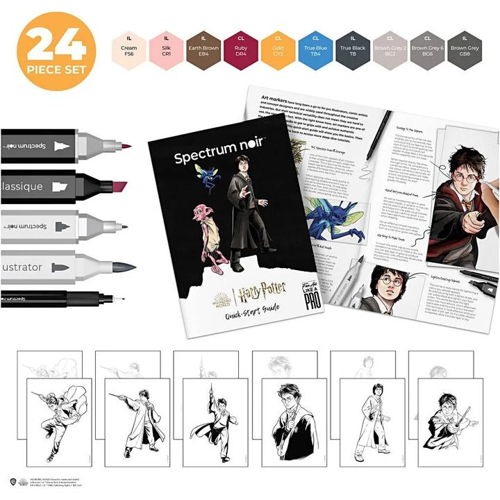 Komplet umetniških ilustracij HARRY POTTER – pogled 2
